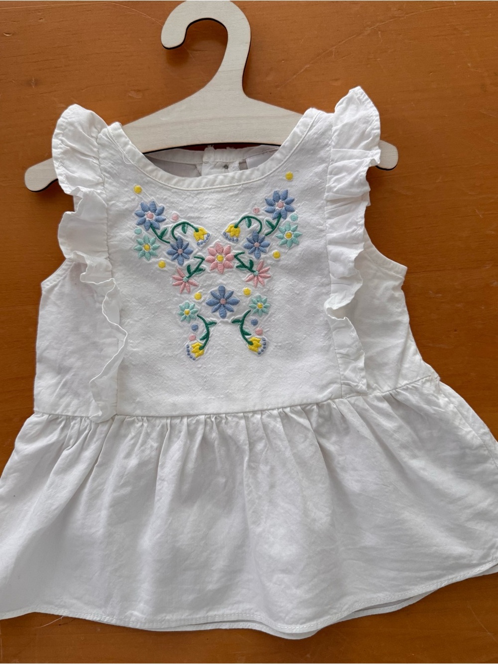 Carter's White Infant Dress with Pastel Floral Accents
